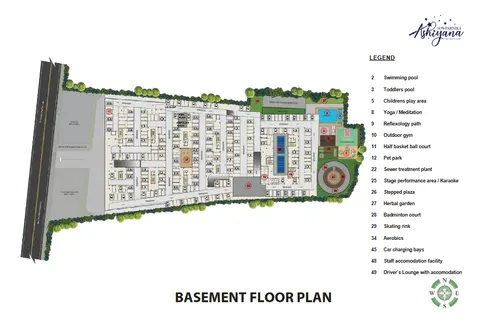 Sowparnika Ashiyana Basement Floor Plan: Layout of Basement 