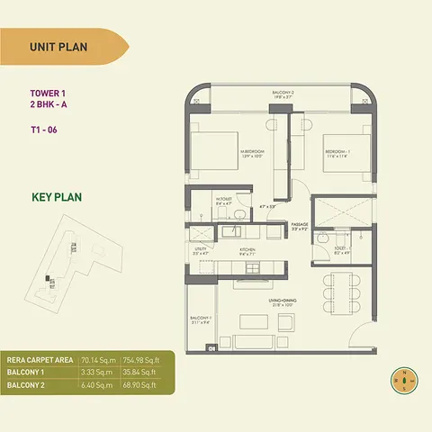 Tower 1 2BHK A T1 06