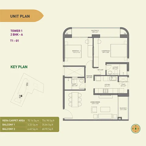 Tower 1 2BHK A T1 01