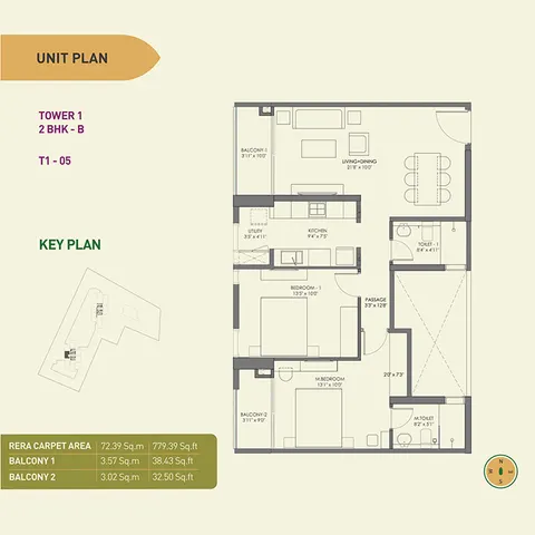 Tower 1 2BHK B T1 03