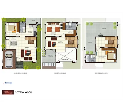 Villas in E-city Bangalore Cuppertino Floorplan 4