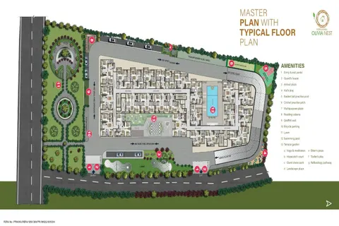 Sowparnika-Olivia-Nest Master Plan with Typical Floor Plan S