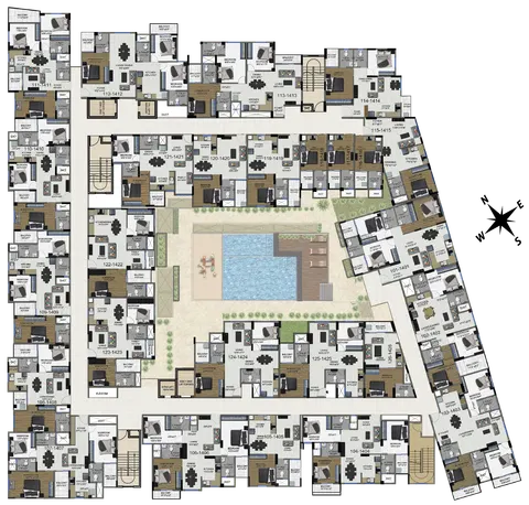 Plan Your Ideal Home - Typical Floor Layout at The Columns